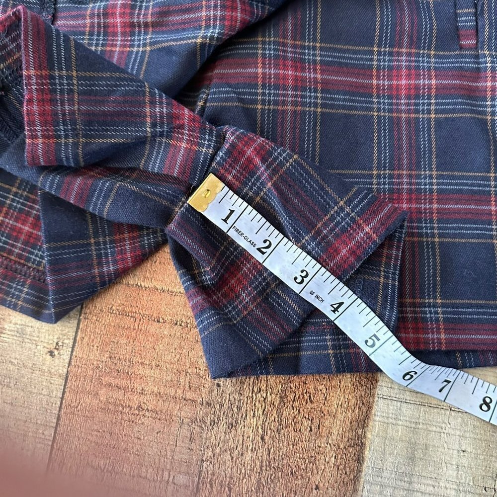 Cali 1850 Women's Blue Plaid Button Front School Girl Mini Skort Short Skirt -XS - Picture 4 of 9